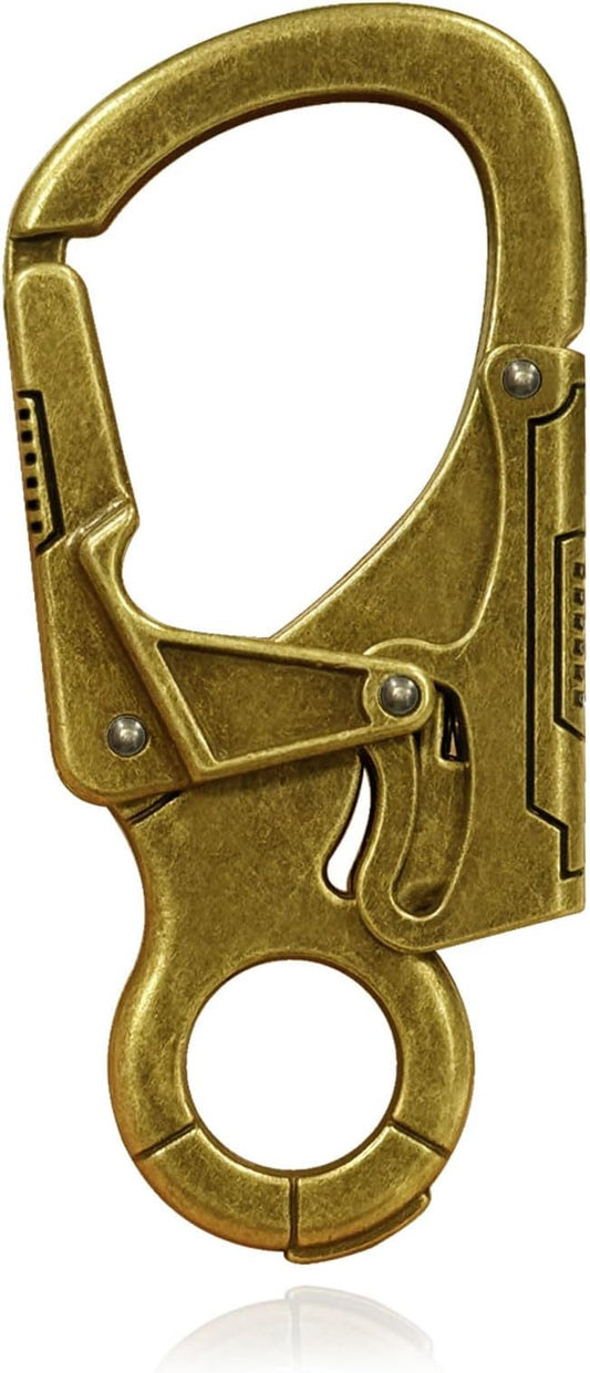 Ahiller Muscular Carabiner Hook，3.1" Alloy Thick Keychain Clip for Man, Outdoor Camping, Hiking Accessories, Key Ring