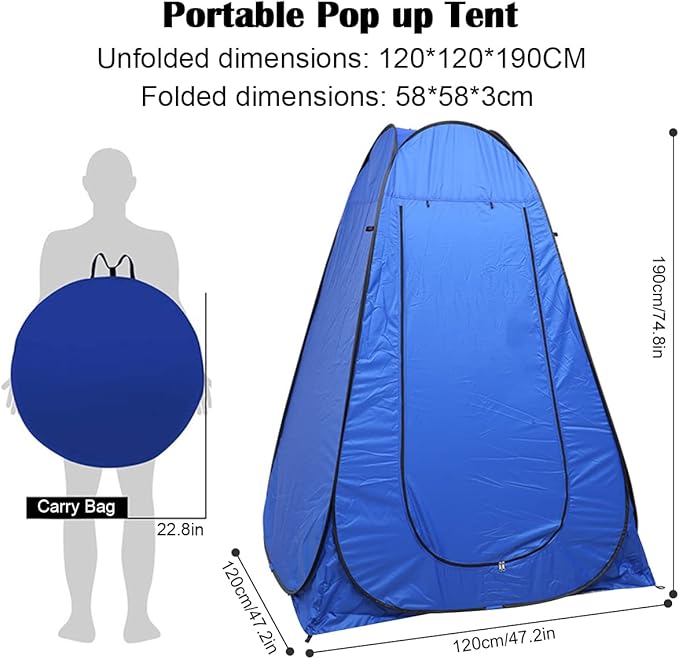 Pop Up Privacy Shower Tent Portable Outdoor Sun Shelter Camp Toilet Changing Dressing Room