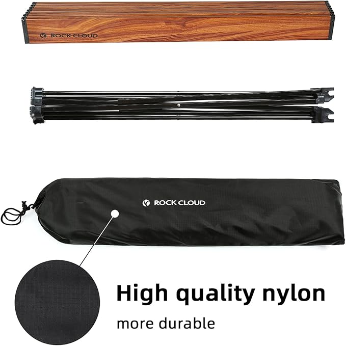 ROCK CLOUD Portable Camping Table Ultralight Aluminum Camp Table with Storage Bag Folding Beach Table for Camping Hiking Backpacking Outdoor Picnic