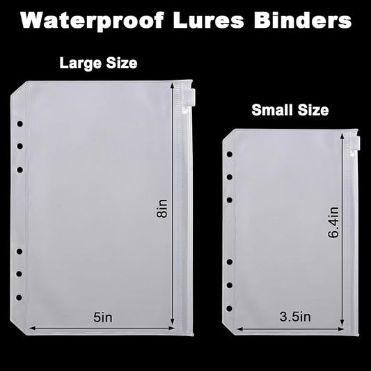 Dr.Fish Bait Binder Bags Worm Wallet Binders Travel Portable Compact Tackle Storage for Soft/Hard Baits, Leaders, Lines, Rigs