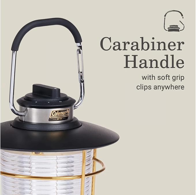 Coleman 1900 Collection 200 Lumens Premium LED Lantern, Durable Impact & Water-Resistant Lantern with Adjustable Brightness Settings & Carry Handle
