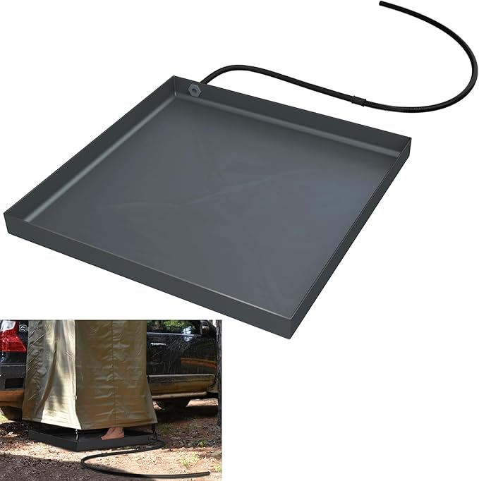 Camping Shower Base - Shower Tent Awning Base - Portable Shower Floor Accessories - Avoid Barefoot Contact with Dirt, Collect Water and Bathe Your Pets - for Outdoor,Camping,Beach, or Tailgate