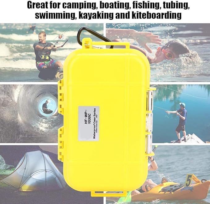 Tbest Waterproof Dry Box Airtight Outdoor Shockproof Storage Case Multipurpose Carry Box Container Inner Rubber Pad Detachable 4 Colors