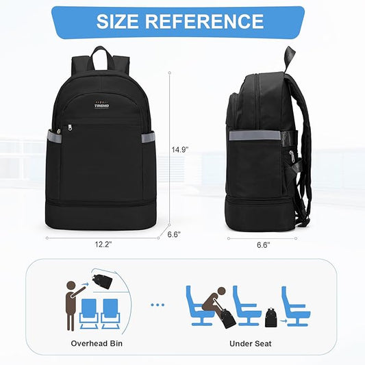 coofay Small Gym Backpack For Women Men Black Travel Backpack With Shoe Compartment Waterproof Sports Backpacks Small Gym Bag for Women Dance Backpacks For Dancers