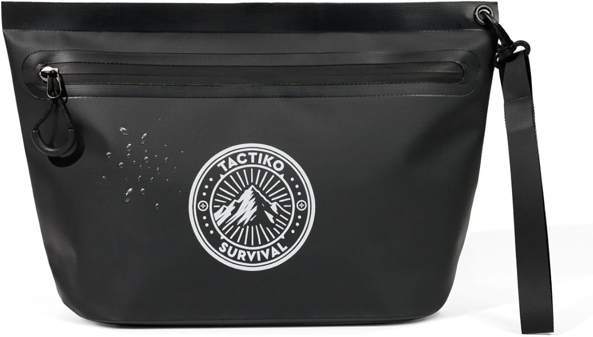 Tactiko Heavy-Duty 2L Splash Water Resistant Zipper Pouch - Hold-All Organizer for Dry Bags, Travel Bags