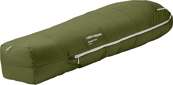 Retrospec Dream Sleeping Bag - 5, 15, 30 Mummy for Camping, Insulated Cold Weather, Lightweight Stuff Sack, Water-Resistant, Adjustable Draw Cords, Adult