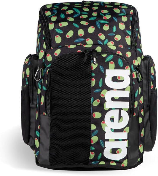 ARENA Spiky III Backpack 45 Swimming Athlete Sports Gym Rucksack Large Training Gear Equipment Swim Bag for Men and Women, 45 Liters, Olives