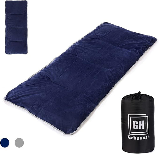 Gehannah Thick Camping Sleeping Pad, Soft Comfortable Microfiber Camping Cot Pads for Adults, Lightweight Foldable Sleeping mats for Traveling Hiking Backpacking Traveling