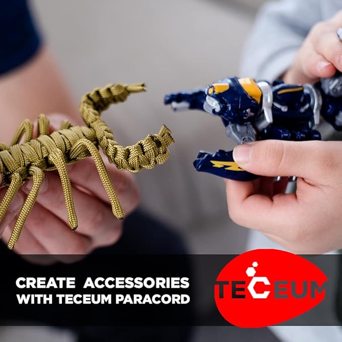 TECEUM Heavy Duty Rope 1000 – 1000ft / 200ft / 100ft / 50ft – 40+ Colors – Utility Rope for Survival & Camping Gear – Nylon String, Camping Rope, para Cord, Utility Nylon Rope, Tent Cord