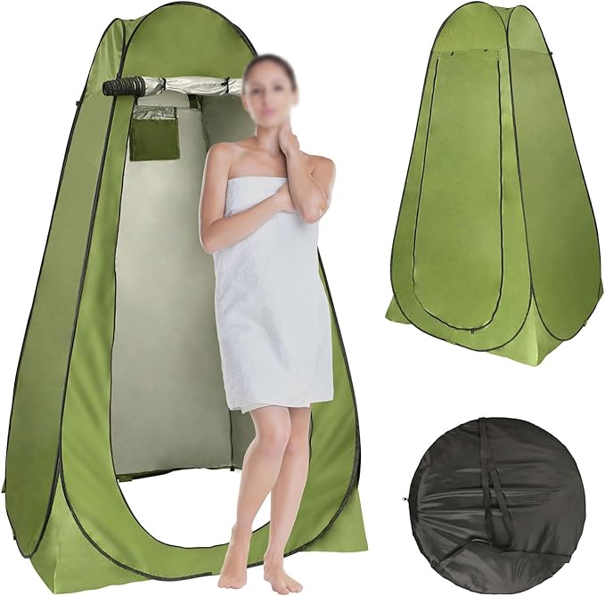 Pop Up Shower Tent Outdoor: Portable Camping Privacy Shower Tent with Carry Bag for Camping Hiking Beach Toilet Shower Bathroom
