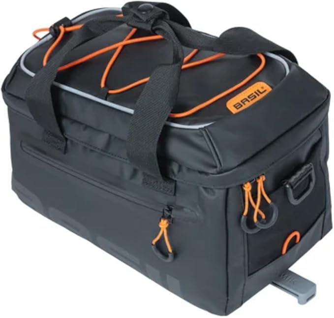Basil Miles Tarpaulin trunkbag MIK, 7L, Black Orange