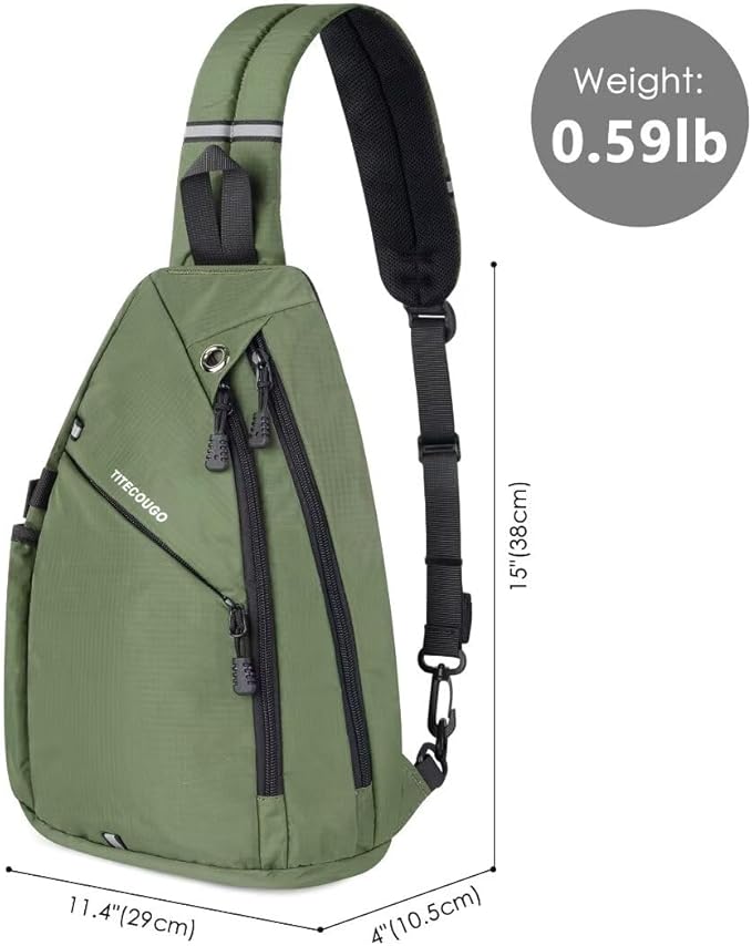 TITECOUGO Sling Bag Crossbody Shoulder Outdoor Travel Hiking Backpack for Women & Men