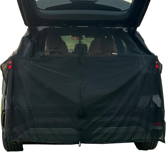 Car Camping Net Car Tailgate Net Car Tailgate Mosquito Net Rear Magnetic Mount Breathable Mesh Tent Camping Accessories for SUV UV MPV Camping