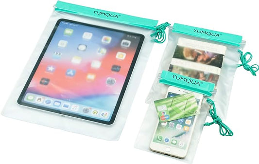 Clear Waterproof Bags, Water Tight Cases Pouch Dry Bags for Camera Mobile Phone Maps Pouch Kayak Military Boating Document Holder