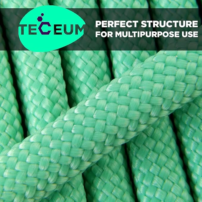 TECEUM Heavy Duty Rope 1000 – 1000ft / 200ft / 100ft / 50ft – 40+ Colors – Utility Rope for Survival & Camping Gear – Nylon String, Camping Rope, para Cord, Utility Nylon Rope, Tent Cord