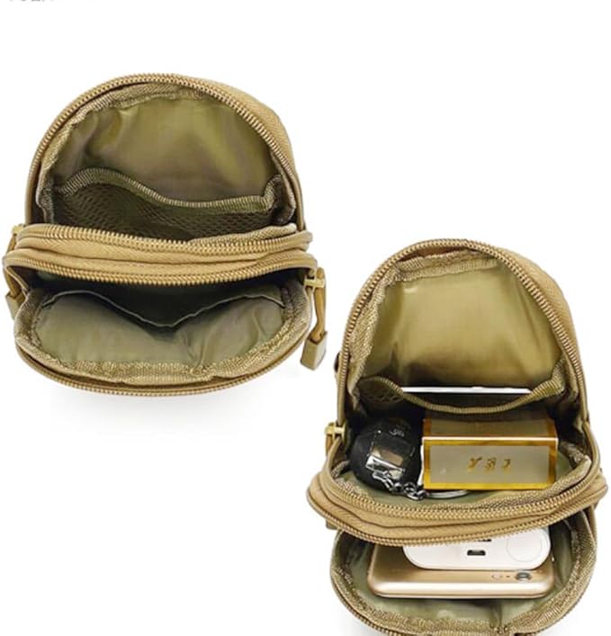 Tactical Molle Pouch, Universal EDC Waist Bag Pouches, Outdoor Belt Bags Gear Tool Gadget Pocket with Cell Phone Holster