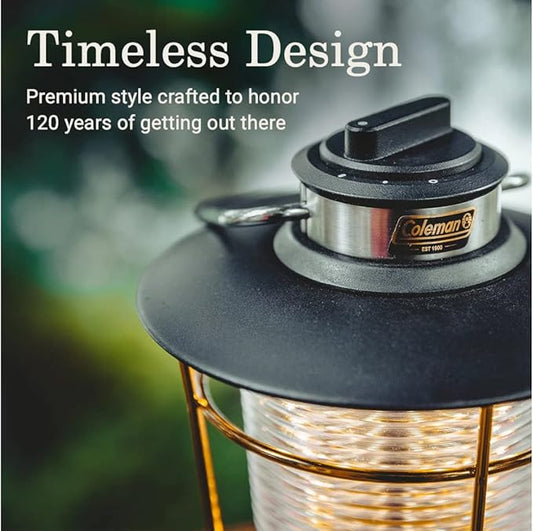 Coleman 1900 Collection 200 Lumens Premium LED Lantern, Durable Impact & Water-Resistant Lantern with Adjustable Brightness Settings & Carry Handle