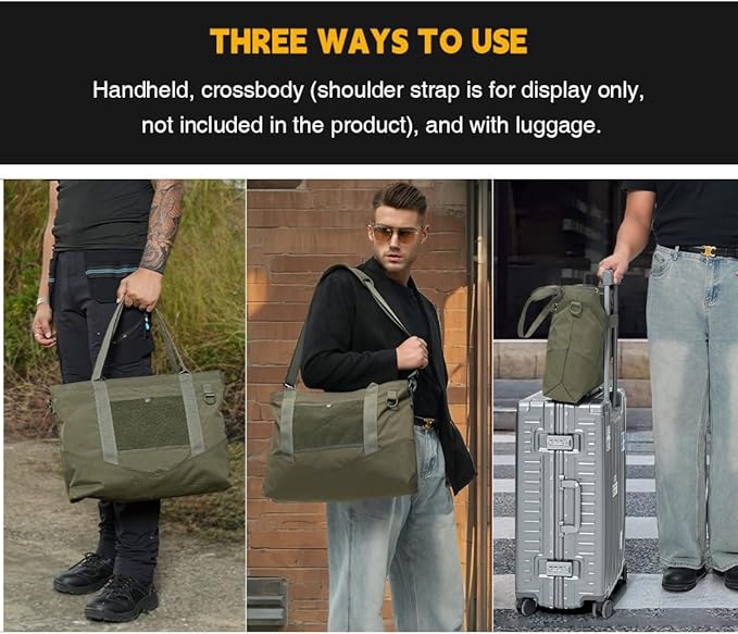 IDOGEAR Tactical Handheld Tote Pouch Multiuse Zipper Storage Bag Portable EDC Organizer For Camping Traveling Gym Commute