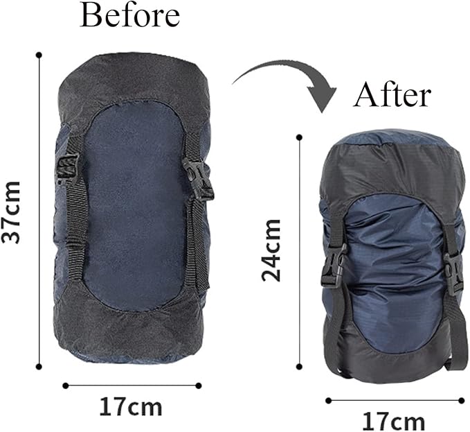 Compression Stuff Sack, 5L/8L/18L/25L/35L Lightweight Sleeping Bags Storage Compression Sack, More 40% Storage for Camping, Hiking, Backpacking Trip