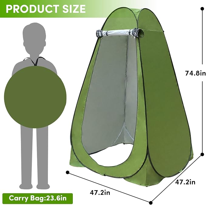Pop Up Privacy Tent Shower Tent Changing Tent Portable Outdoor Camping Bathroom Toilet Tent Changing Dressing Room Privacy Shelters Room for Hiking and Beach Sun Shelter Picnic Fishing- Waterproof