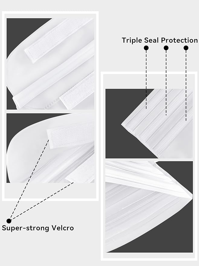 HEETA 2/3/4 Pack Waterproof Pouch with Waist Strap, Screen Touchable Dry Bag with Adjustable Belt for Phone Valuables for Kayaking, Swimming, Snorkeling, Boating, Fishing, Surfing & Beach