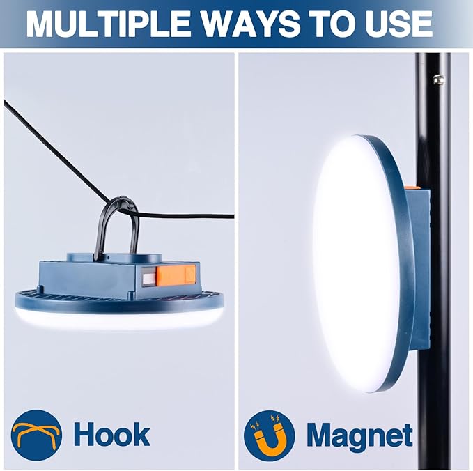 4000LM LED Hanging Camping Lantern Rechargeable Essentials, 200W Outdoor Camping Tent Lights for Camping Decor, Waterproof Backpacking Lanterns for Power Outages, Emergency, Hurricane, Hiking