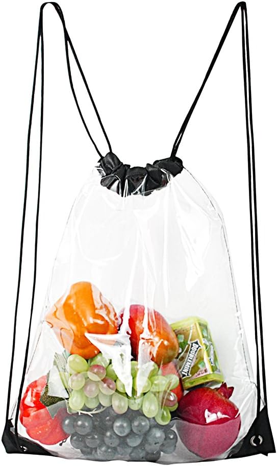 Clear Drawstring Bag Waterproof Stadium Drawstring Backpack