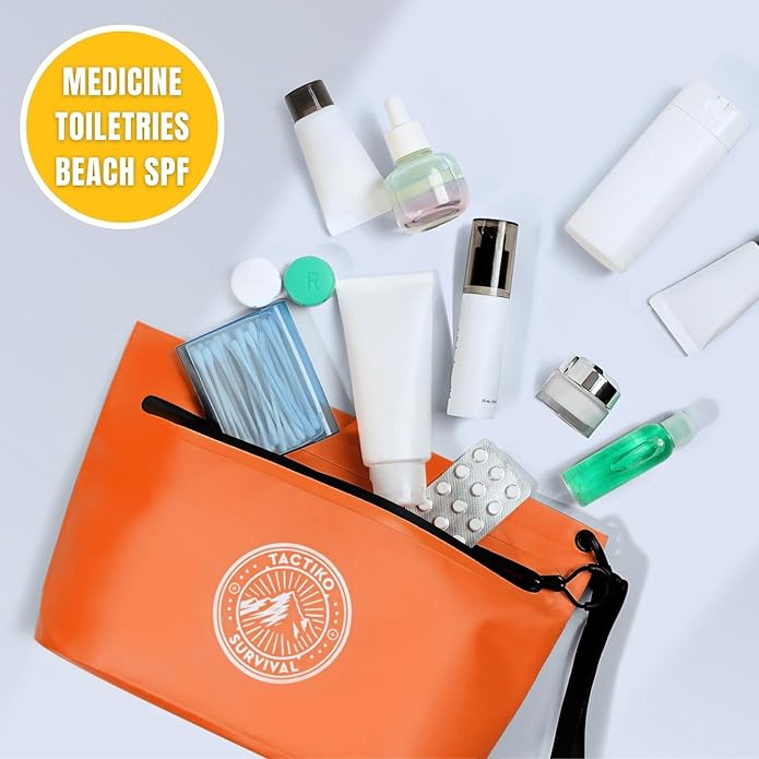 Tactiko Heavy-Duty 2L Splash Water Resistant Zipper Pouch - Hold-All Organizer for Dry Bags, Travel Bags