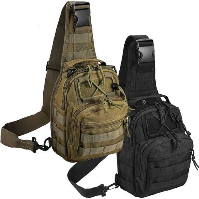 Tactical Shoulder Bag,1000D Outdoor Military Sling Daypack Backpack