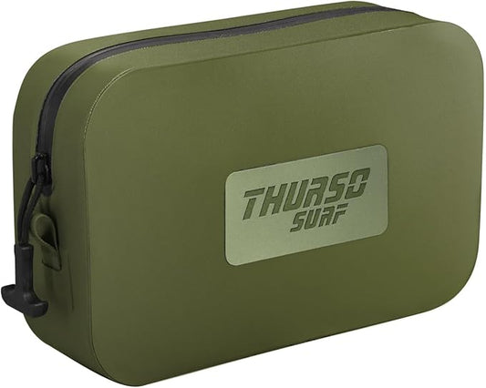 THURSO SURF Waterproof Fanny Pack Dry Bag Floating Pouch Bag Adjustable Waist Strap Keep Your Phone and Valuables Safe/Dry SUP Accessories for Kayaking Paddle Board Snorkeling Boating (Olive)