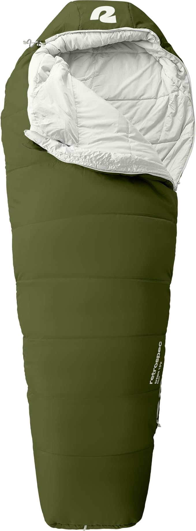 Retrospec Dream Sleeping Bag - 5, 15, 30 Mummy for Camping, Insulated Cold Weather, Lightweight Stuff Sack, Water-Resistant, Adjustable Draw Cords, Adult