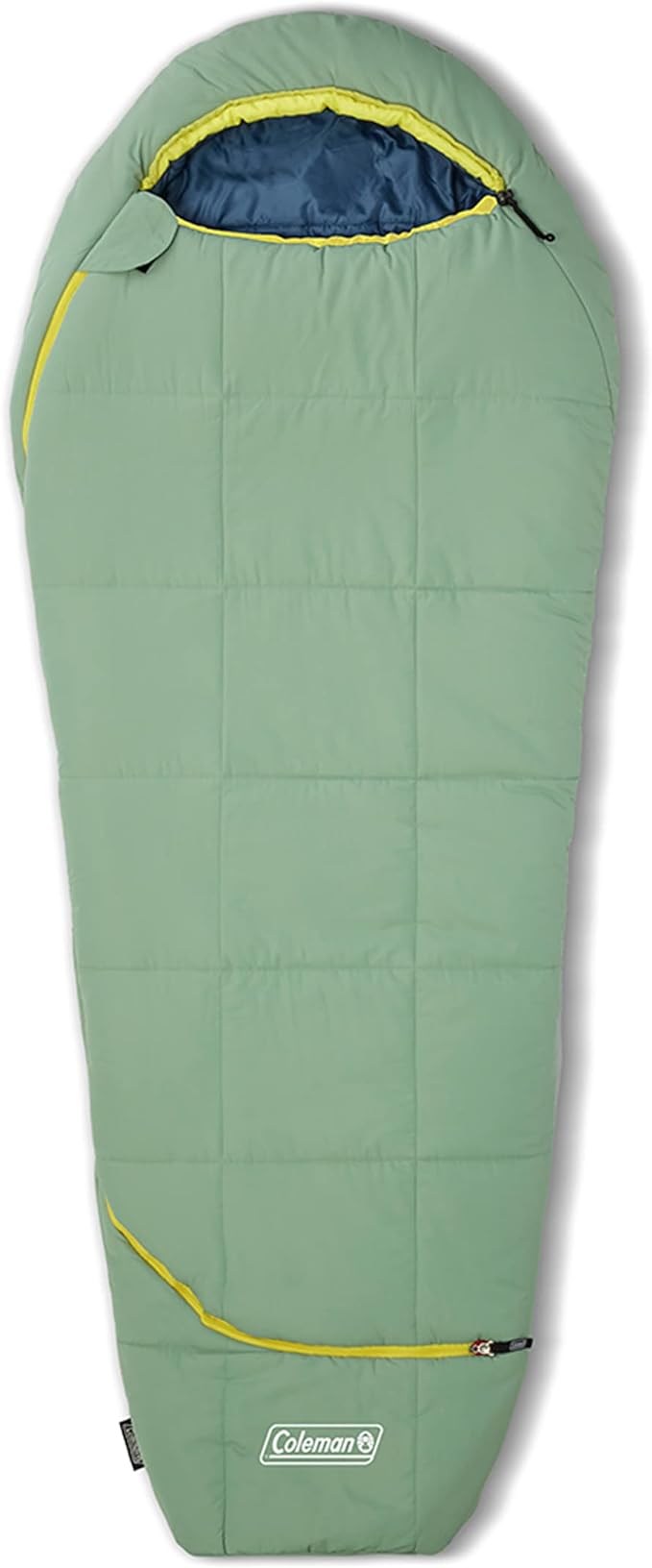 Coleman Big Bay 20°F Sleeping Bag, Adult Mummy Sleep Sack with Headrest