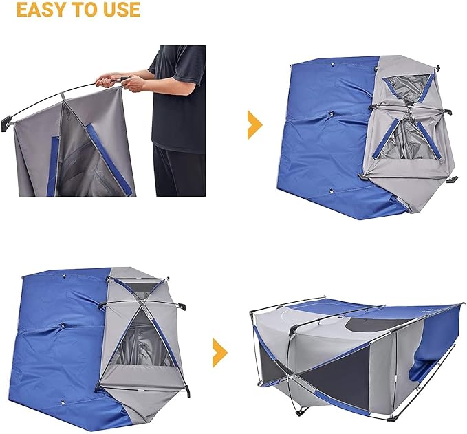 KingCamp Shower Tent, Portable Privacy Tent Outdoor Camping 1/2 Room Toilet Tents with Shower Bag & Dressing Room for Travel Beach Tailgate