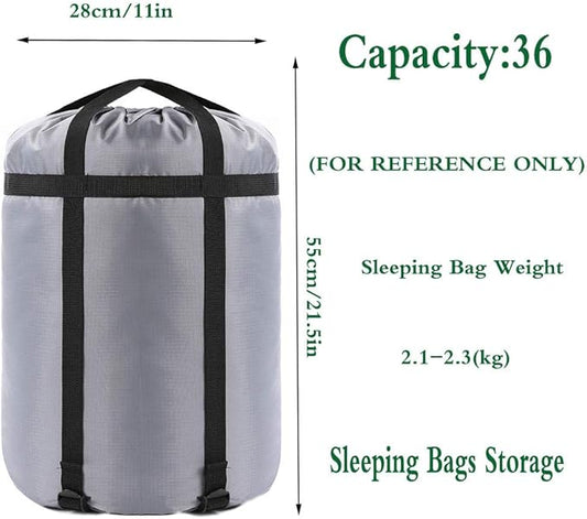 Compression Stuff Sack, 24L/36L/46L Sleeping Bags Storage Stuff Sack Organizer Waterproof Camping Hiking Backpacking Bag for Travel - Great Sleeping Bags Clothes Camping