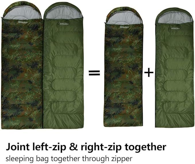 Sleeping Bag,3-4 Seasons Warm Cold Weather Lightweight, Portable, Waterproof Sleeping Bag with Compression Sack for Adults & Kids - Indoor & Outdoor: Camping, Backpacking, Hiking
