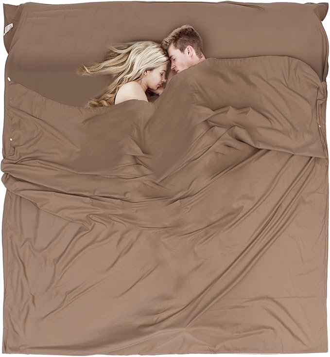 Sleeping Bag Liner - Travel Sheets for Hotel, Portable & Comfortable & Quick-Drying Adult Sleep Sack for Camping, Business Trips, Traveling, Hostel