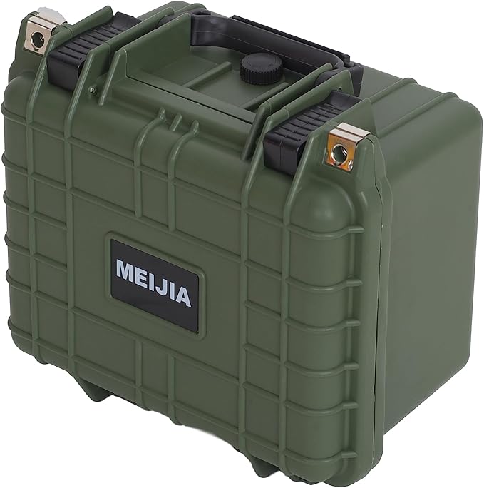 MEIJIA Portable All Weather IP67 Waterproof Camera Case,hard case with Customizable Fit Foam,Fit Use of Drones,Camera,Equipments,10.62 x9.68x6.87inches(Green)