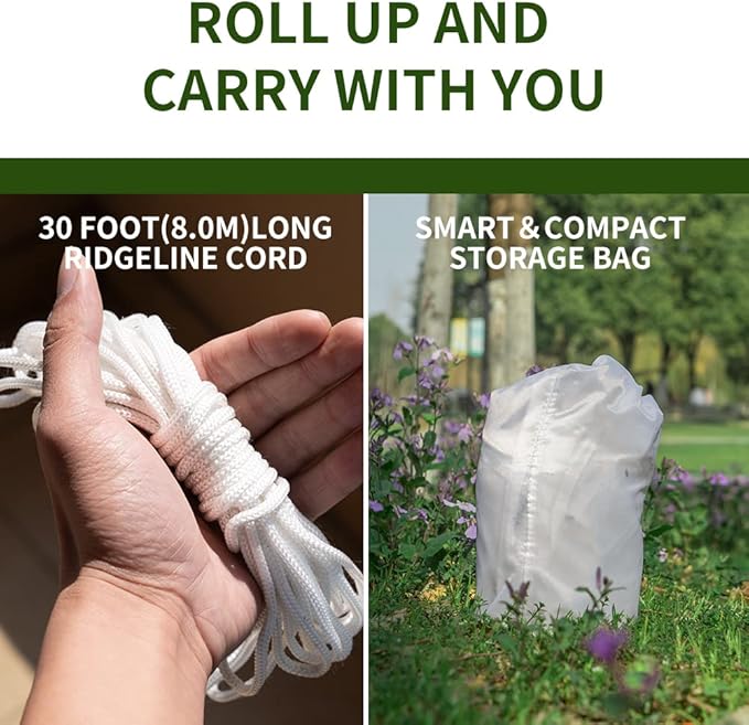 ISAGAPOY Hammock Mosquito Net - Lightweight, Portable, Easy Setup - Fits All Camping Hammocks