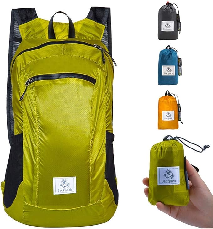4Monster Hiking Daypack,Water Resistant Lightweight Packable Backpack for Travel Camping Outdoor