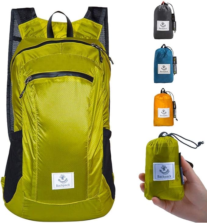 4Monster Hiking Daypack,Water Resistant Lightweight Packable Backpack for Travel Camping Outdoor