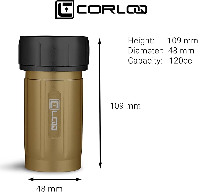 EDC120 Rugged Waterproof EDC Survival Tactical Storage Container, Zytel