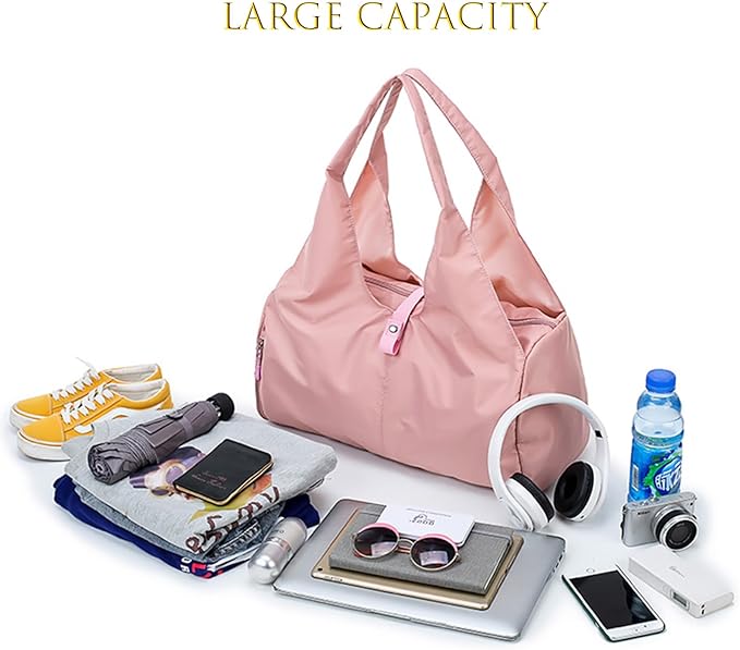 Travel Duffel Bag,Gym Tote Bags,Sports Duffel Bag with Shoe Compartment Wet Dry Separated Pockets for Women Men