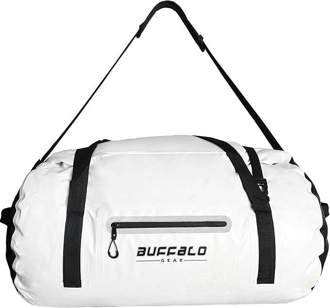 Buffalo Gear Waterproof Duffle Bag 40L 60L 80L Roll-top Dry Bag Heavy Duty Waterproof Duffel Travel Bag for Kayaking Rafting Boating Fishing Camping