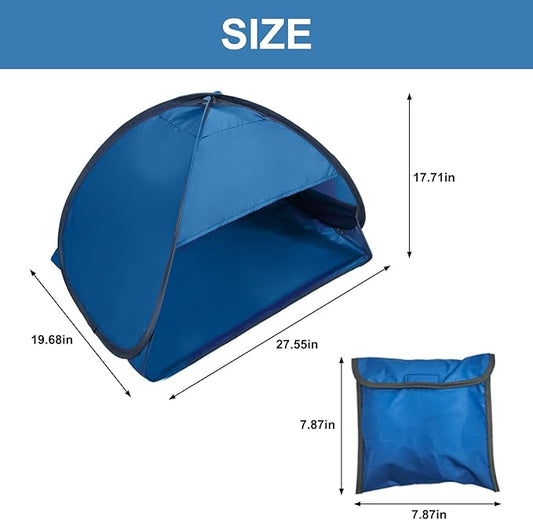 Beach Sun Shelters Pop Up Beach Tent, 1 PCS Portable Sun Shelter Tent for Anti-UV Windproof Camping Picnic Tent Small Dogs Cats and Other Small Pets, Blue