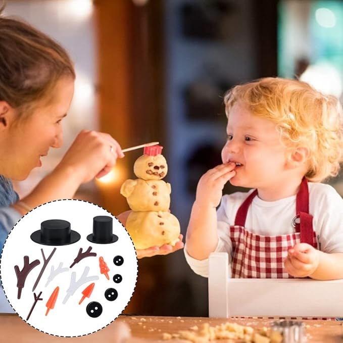 Ciieeo Decked Accessories White 332pcs Snowman Crafts Snowman Craft Kit Build Your Snowman Kit Snowman Craft Supplies DIY Kit with Nativity Accessories