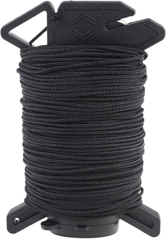 Atwood Rope Ready Rope™ Micro Cord Dispenser 125ft 100lb Test, Camping Gear Survival Tool, Built in Storage, Cutting Blade, Cord Grip, Gear Loop, Made in USA