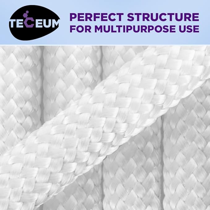 TECEUM Heavy Duty Rope 1000 – 1000ft / 200ft / 100ft / 50ft – 40+ Colors – Utility Rope for Survival & Camping Gear – Nylon String, Camping Rope, para Cord, Utility Nylon Rope, Tent Cord