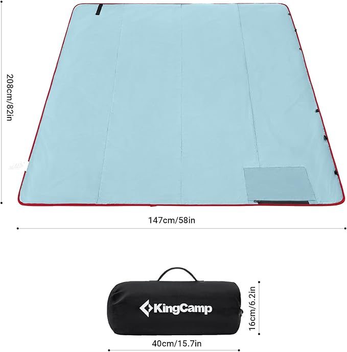 KingCamp Camping Blanket, Waterproof, Sandproof, Portable, Lightweight, Packable, Windproof, Travel-Friendly for Park, Beach, Stadium, Concert, Outdoor