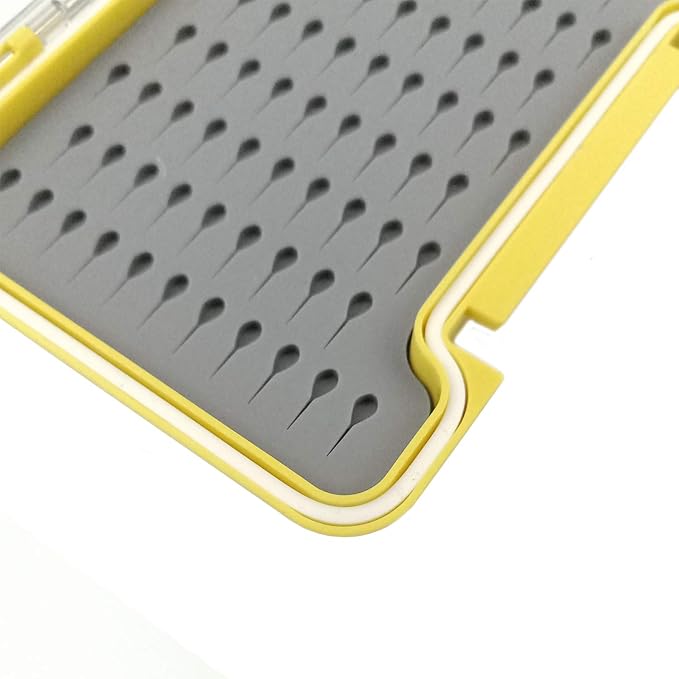 Aventik Fly Fishing Boxes Silicone Super Slim Fishing Storage Fishing Tackle Case Waterproof Best Pocket Sizes 7.36"X4.02"X0.63"/5.39"X3.74" X0.63'(2pc-g048mt)