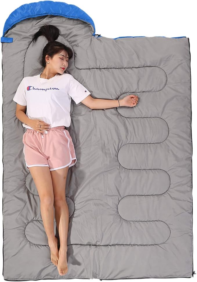 SWTMERRY Sleeping Bag 3 Seasons (Summer, Spring, Fall) Warm & Cool Weather - Lightweight,Waterproof Indoor & Outdoor Use for Kids, Teens & Adults for Hiking and Camping